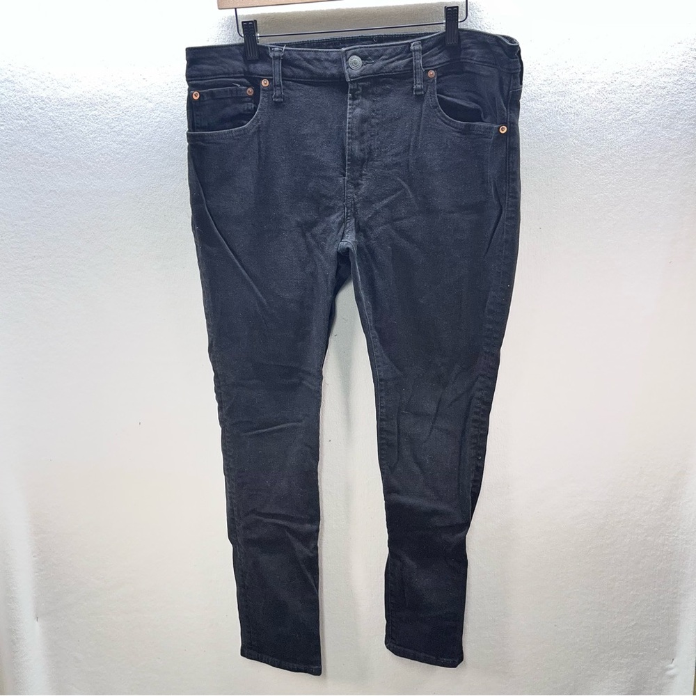 American Eagle Airflex Skinny Jeans Mens 36/32 Stretch Black Denim Waiter 3052